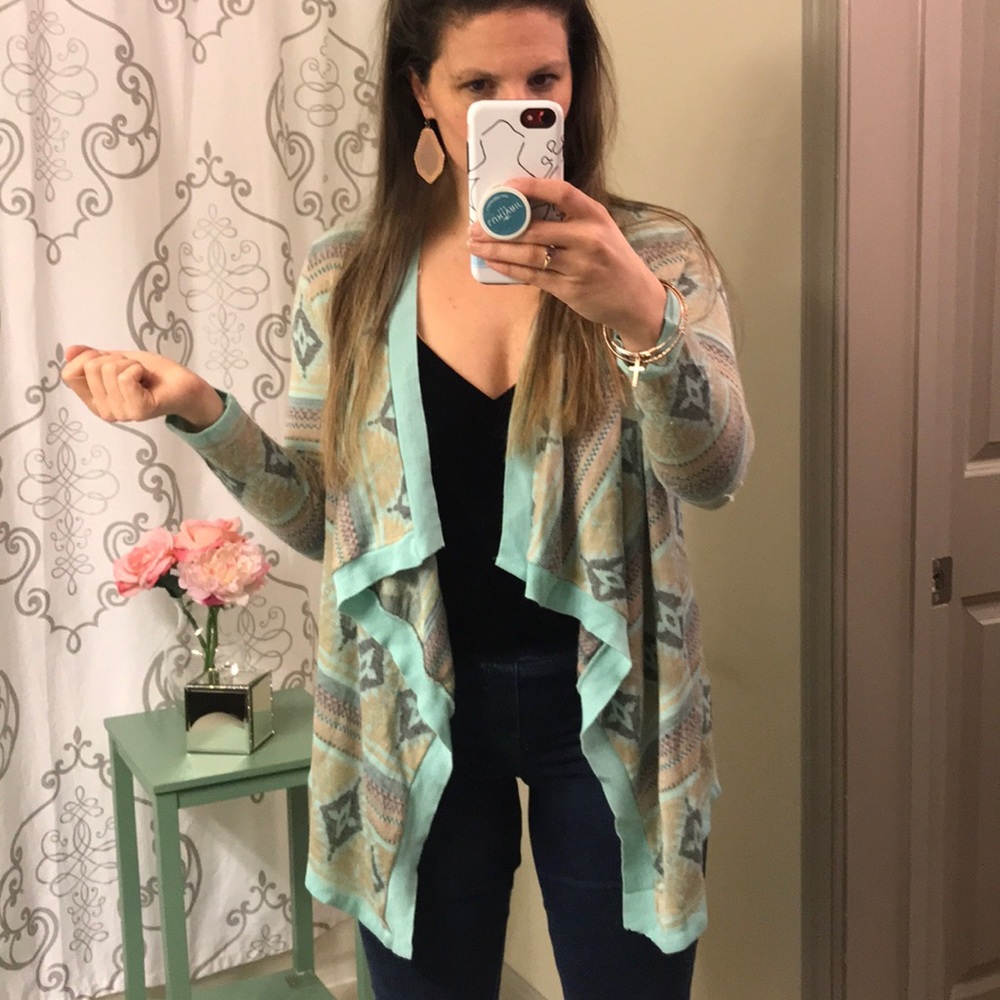 Turquoise Long Sleeve Kimono
